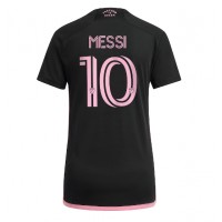 Camiseta Inter Miami Lionel Messi #10 Visitante Equipación para mujer 2023-24 manga corta